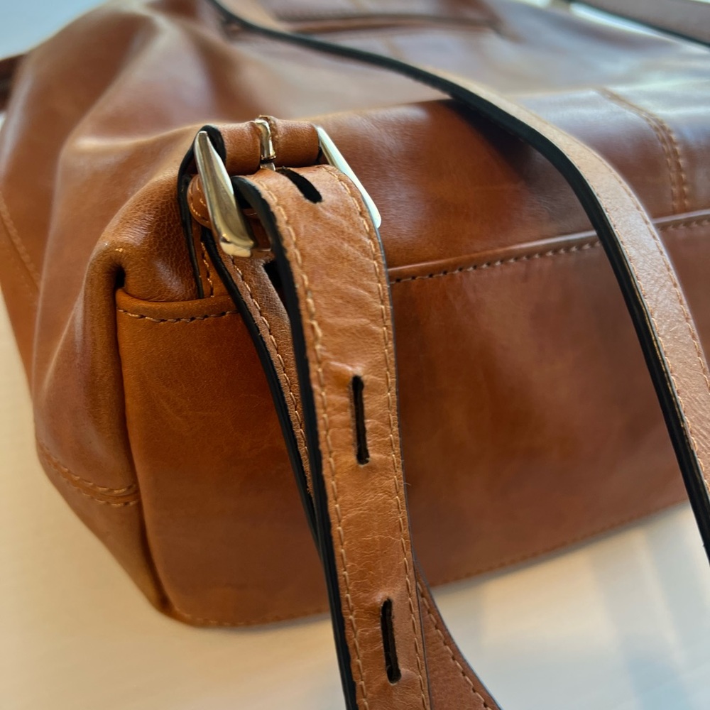 Lodis Brown Leather Women's Backpack - Picture 5 of 6